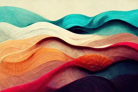 Abstract colorful waves and lines Stock Illustration