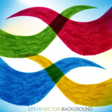 Abstract colorful waves background Stock Illustration