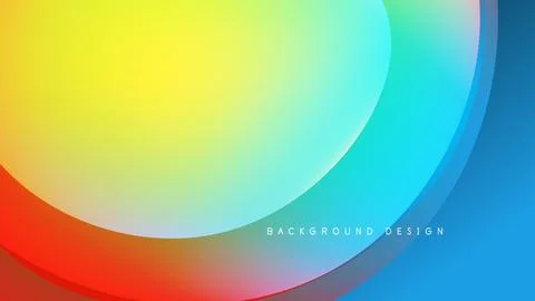 Abstract colorful waves blend, creating vibrant gradient effect. Smooth curves 库存插图