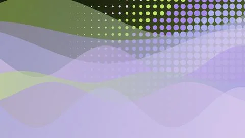 Abstract colorful waves with dotted patterns in pastel shades Stock Illustration