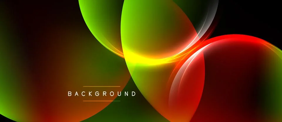 Abstract colorful waves, dynamic shapes, vibrant gradients. Modern design, Stock Illustration