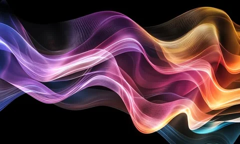 Abstract colorful waves Layered Waves Background Abstract Stock Footage 288440532