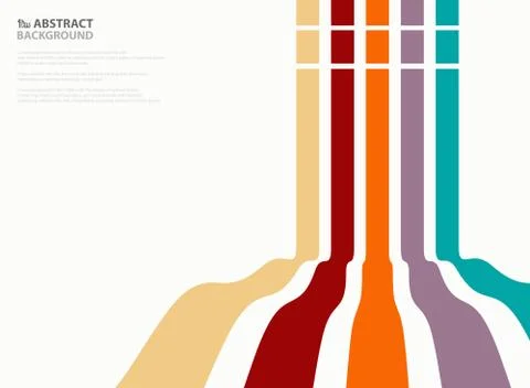 Abstract of colorful wavy line pattern design background. illustration Illustrazione stock