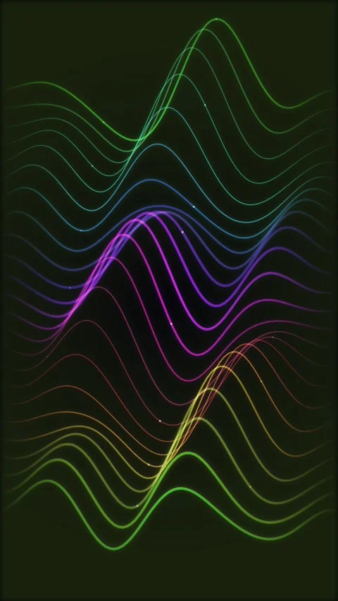 Abstract Colorful Wavy Lines Background for Creative Digital Motion Graphics Stock Footage 346004114