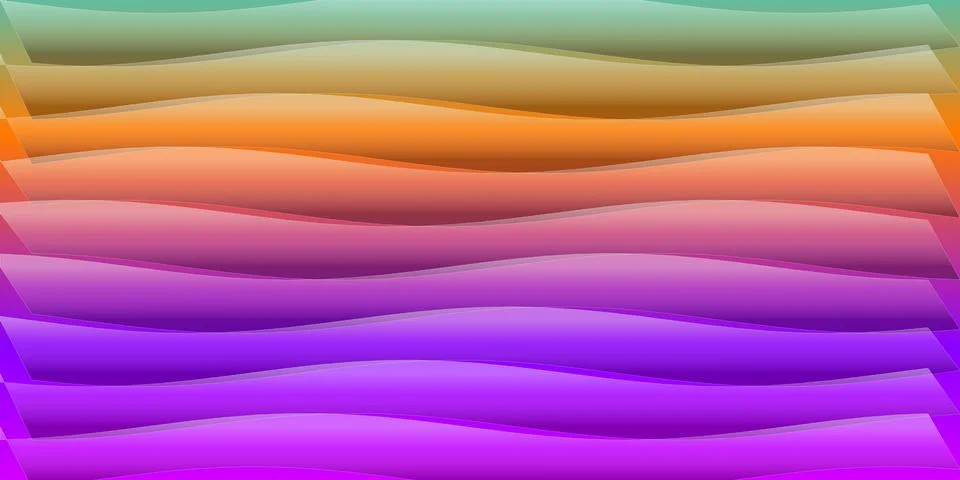 Abstract colorful wavy lines pattern background Stock Illustration