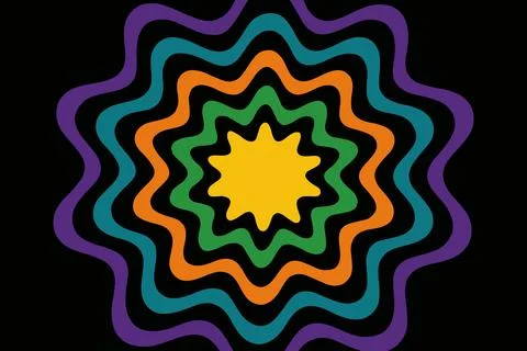 Abstract Colorful Wavy Lines Pattern Background Design Ilustración de archivo