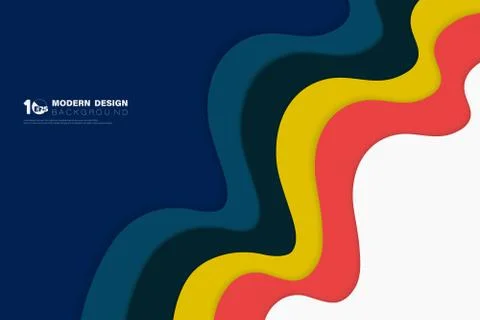 Abstract colorful wavy pattern design of movement elements presentation 스톡 일러스트