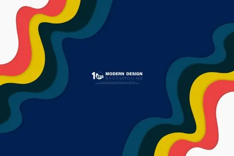 Abstract colorful wavy pattern design of movement elements presentation 스톡 일러스트