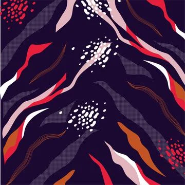Abstract Colorful Wavy Pattern Stock Illustration