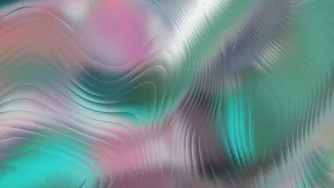 Abstract colorful wavy pattern with pink green purple and white hues and sm.. Stock Illustration