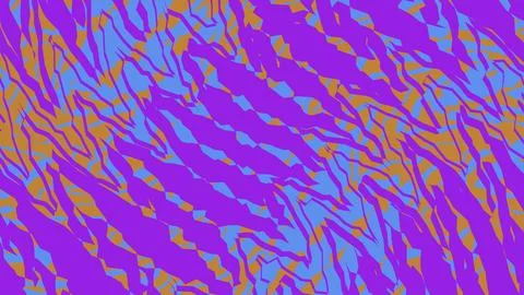 Abstract colorful wavy pattern with violet and orange lines Illustrazione stock