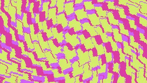 Abstract colorful wavy pattern with yellow and pink shapes Illustrazione stock
