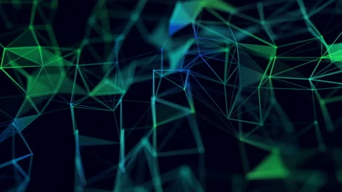 Abstract colorful web tech background. Loopable geometric motion graphics. Stock Footage 140148041