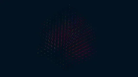 Abstract colorful web tech cube background. Loopable geometric motion graphics. Stock Footage 140146978