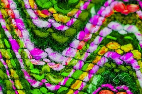 Abstract colorful woven wool pattern background Stock Photos