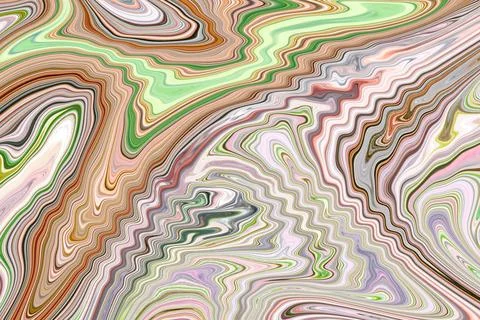 Abstract colorful zig zag liquid marble texture and pattern for background Stock Illustration