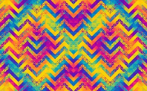 Abstract Colorful Zigzag Pattern Design. Seamless vector pattern Illustrazione stock