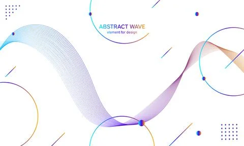 Abstract colorfull wave element for design. Digital frequency track equalizer Illustrazione stock