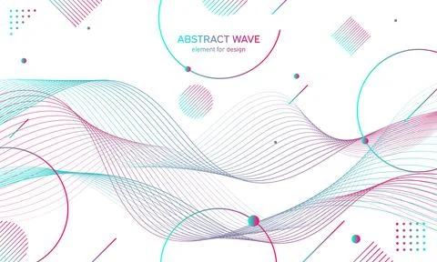 Abstract colorfull wave element for design. Digital frequency track equalizer Stock Illustration