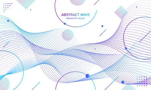 Abstract colorfull wave element for design. Digital frequency track equalizer Stock Illustration