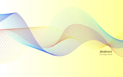 Abstract colorfull wave element for design. Stylized line art background. Vec 스톡 일러스트