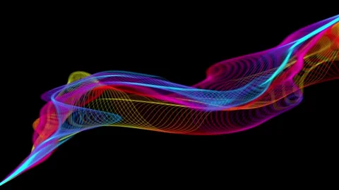 Abstract colorfull wave lines Video stock 277123449