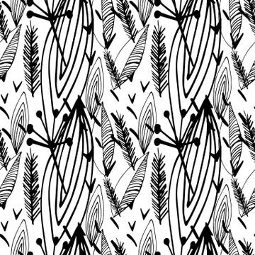 Abstract colorless vector seamless pattern Stock Illustration