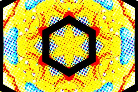 Abstract Colors and Patterns Yellow Star Stock Illustration