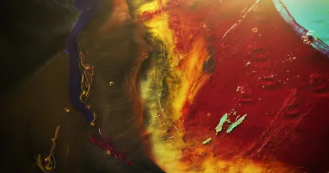 Abstract colors dissolving in water creating psychedelic effect. Liquid color Vidéo 136303361