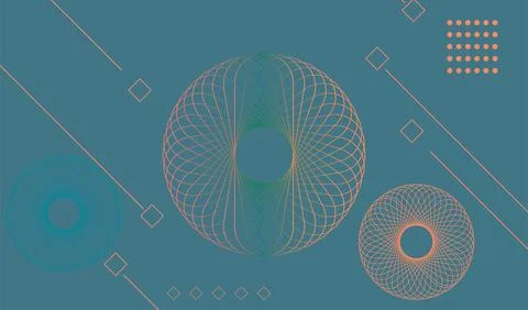 Abstract colors geometric elements ,shapes and circle design for web page, .. Stockillustratie