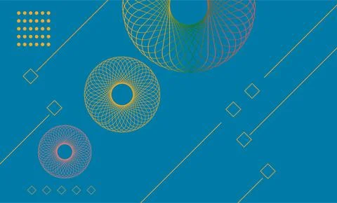 Abstract colors geometric elements ,shapes and circle design for web page, .. Illustrazione stock