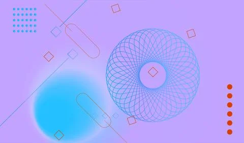 Abstract colors geometric elements ,shapes and circle design for web page, .. Stock Illustration