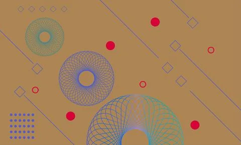 Abstract colors geometric elements ,shapes and circle design for web page, .. Illustrazione stock