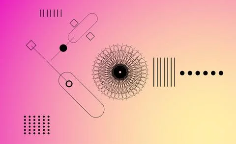 Abstract colors geometric elements ,shapes and circle design for web page, .. Stock Illustration