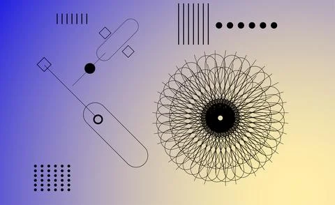 Abstract colors geometric elements ,shapes and circle design for web page, .. Illustrazione stock