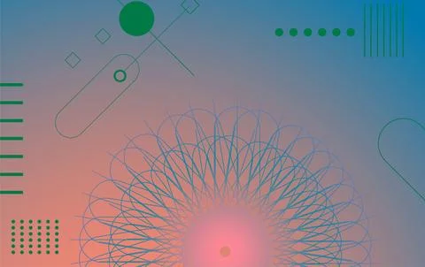 Abstract colors geometric elements ,shapes and circle design for web page, .. イラスト素材