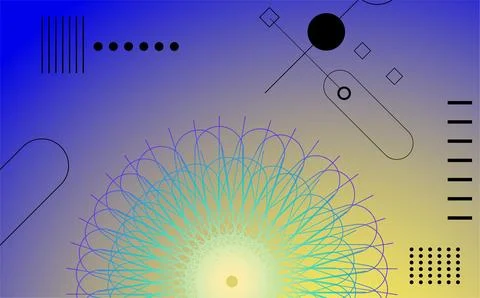 Abstract colors geometric elements ,shapes and circle design for web page, .. Illustrazione stock