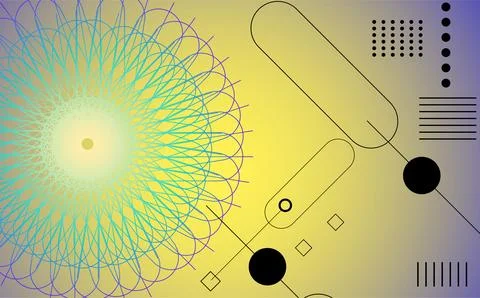 Abstract colors geometric elements ,shapes and circle design for web page, .. Stock Illustration