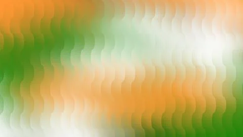 Abstract with colors of Indian flag in smooth zig zag style Stock Illustration