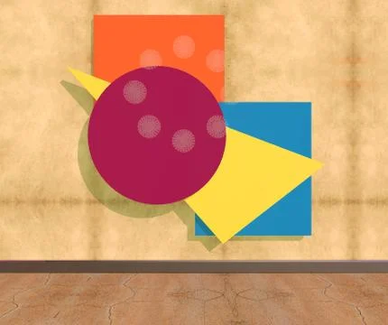 Abstract colors on wall Illustrazione stock