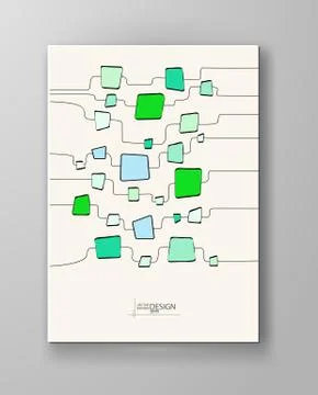 Abstract colour background with square shapes. Stock Illustration