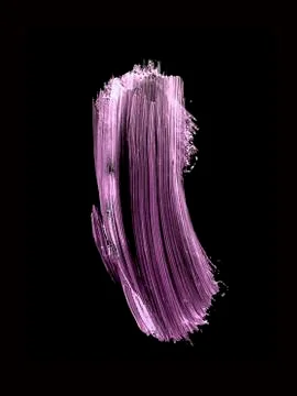 Abstract colour brush stroke texture isolated on black background Stock Photos