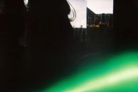 Abstract colour scratched 35mm Stock Photos