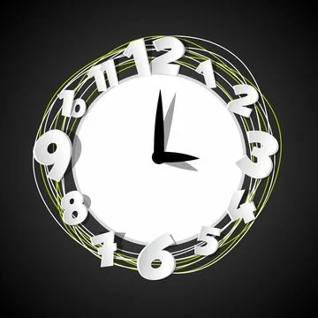  Abstract Coloured Clock Creative Abstract Coloured Clock vector illustrat... Fotos de archivo