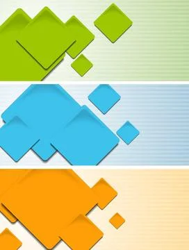 Abstract colourful banners with square elements. Vector design eps 10 Abst... Stock Photos