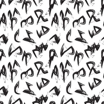 Abstract Colourful Brushstrokes Seamless Pattern Illustrazione stock