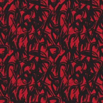 Abstract Colourful Brushstrokes Seamless Pattern Illustrazione stock