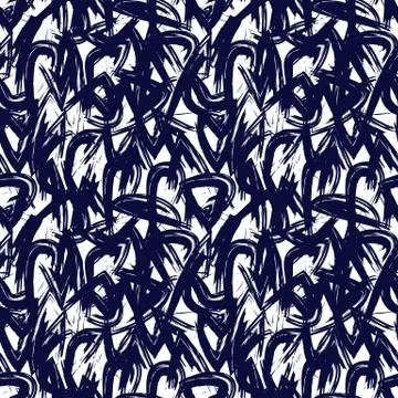 Abstract Colourful Brushstrokes Seamless Pattern Illustrazione stock