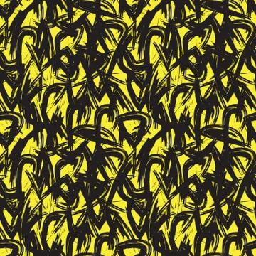 Abstract Colourful Brushstrokes Seamless Pattern Stock Illustration