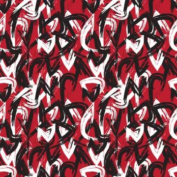 Abstract Colourful Brushstrokes Seamless Pattern Illustrazione stock